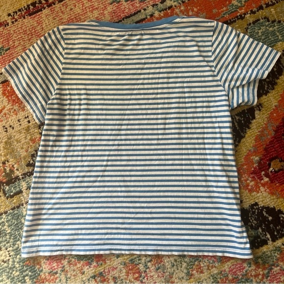 J. Crew stripped t shirt with front pocket size L - Picture 6 of 6